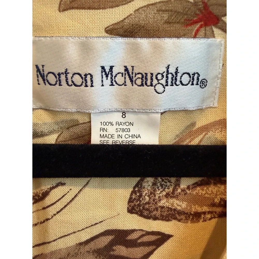Tiki Revival Norton McNaughton tropical romper& faux‎ wrap Golden Girls Chic